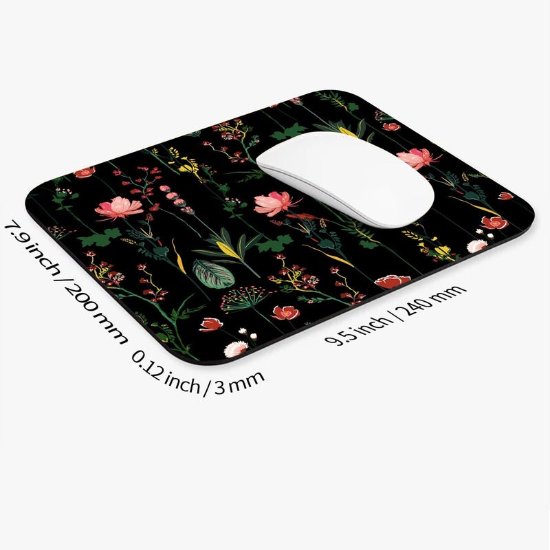 Armanza Square Mouse Pad Blooming Botanical Flowers,Personalized Premium-Textured Custom Mouse Mat Design,Washable Mousepad Cloth,Non-Slip Rubber Base Computer Mouse Pads for Wireless Mouse - Image 2